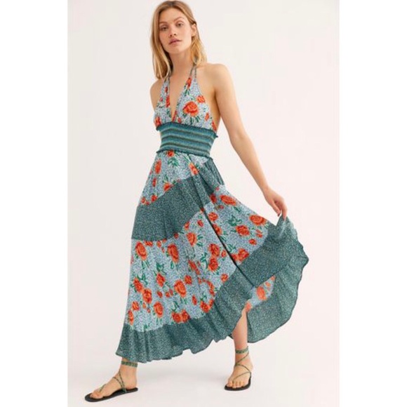 Free People Gabriela Slip Backless Floral Dress - Picture 4 of 16